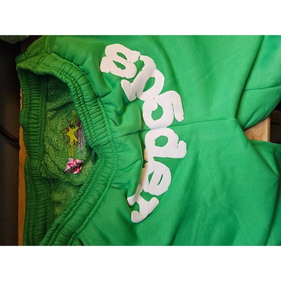 Sp5der Green Sweatpants Mens Womens Unisex Track Pants Athletic Joggers - Picture 2 of 3